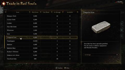 Sick of grinding for upgrade materials like leather and iron in Onimusha: Way of the Sword? Good news: you can buy a lot of them