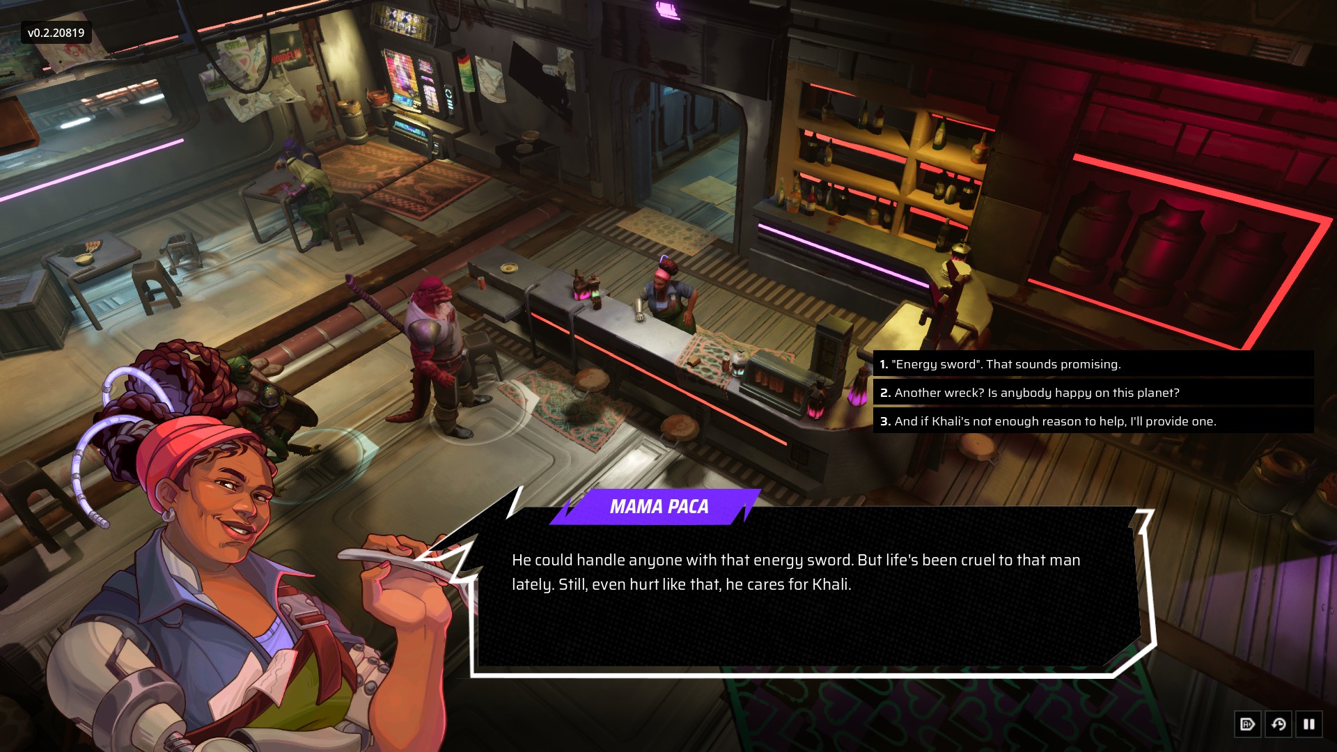 A series of images showing Starfinder: Afterlight, including dialogue, cutscenes, and combat.