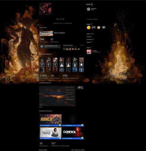 Steam profiles are beautiful 2000s-era relics
