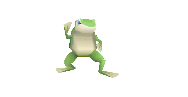 Touch Me the frog from Final Fantasy 7 loops through all of its animations.