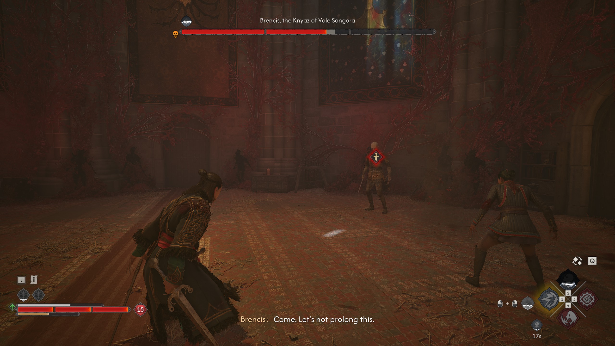 Blood of Dawnwalker endings - Brencis fight with Anca