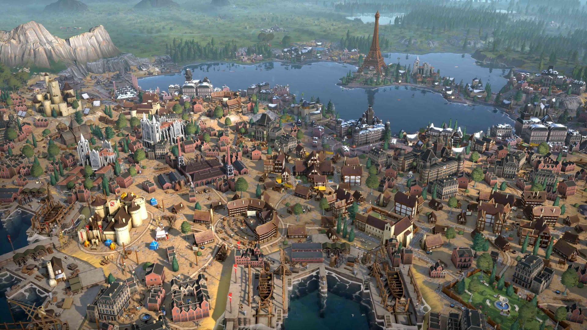 A sprawling city.