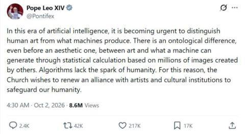 AI guys beefing with the pope: A brief recap