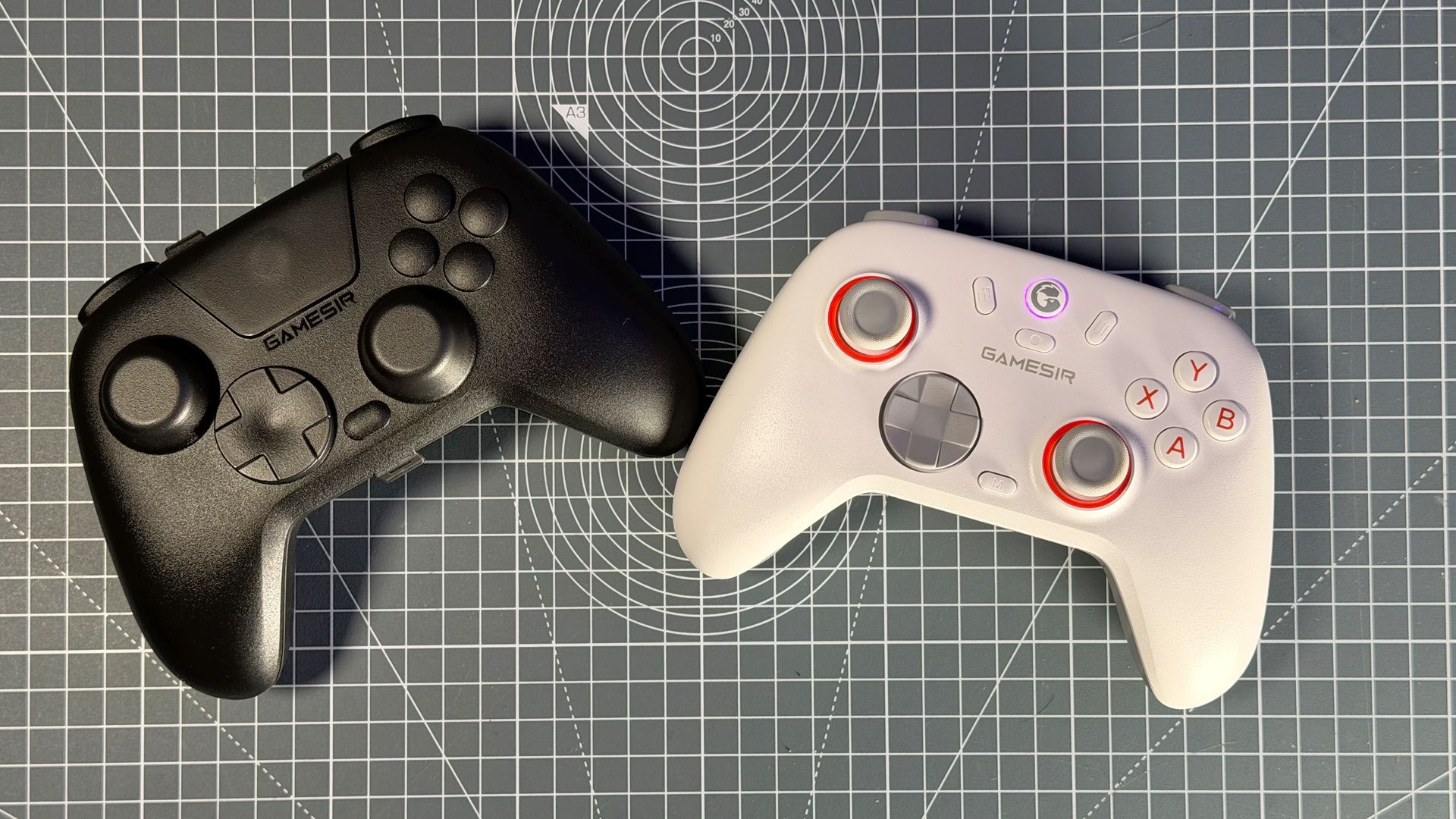 GameSir Nova Lite 2 controller in white colourway on a desk.