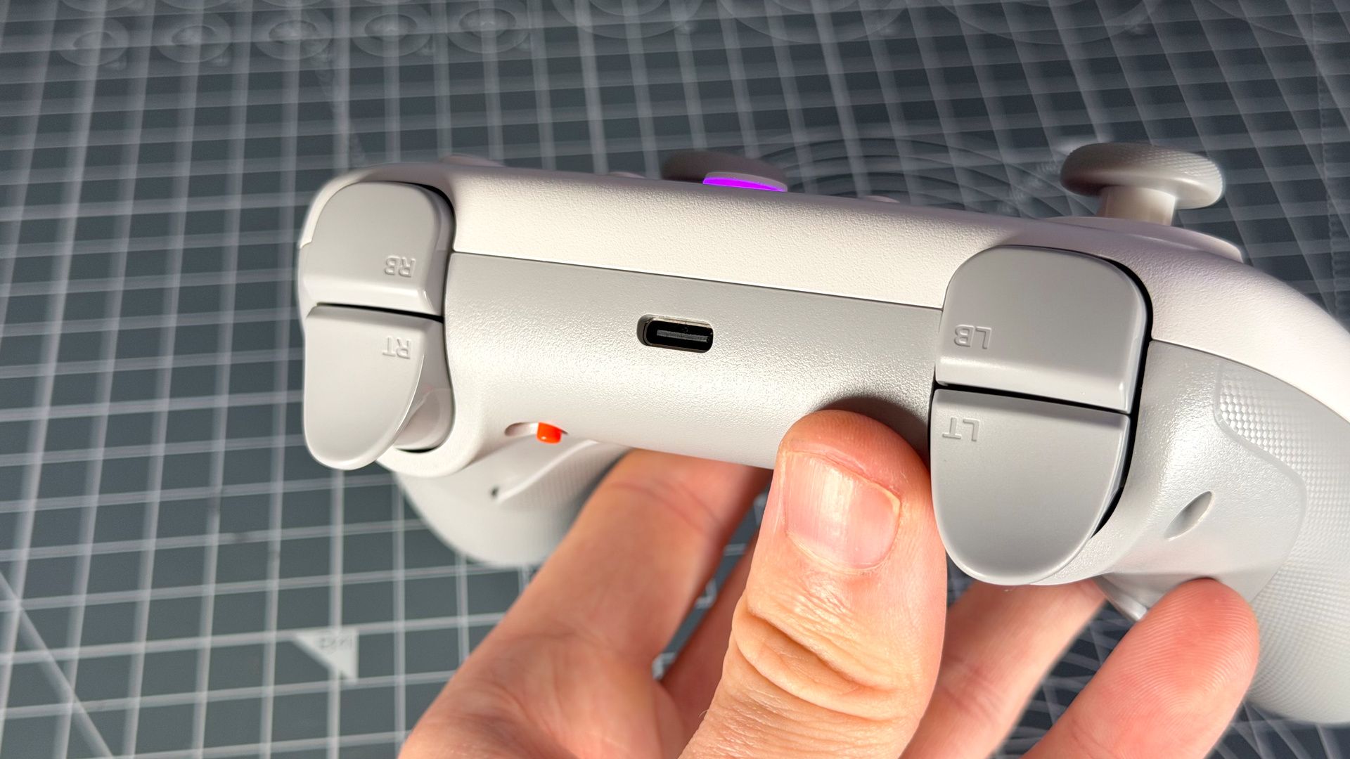 GameSir Nova Lite 2 controller in white colourway on a desk.