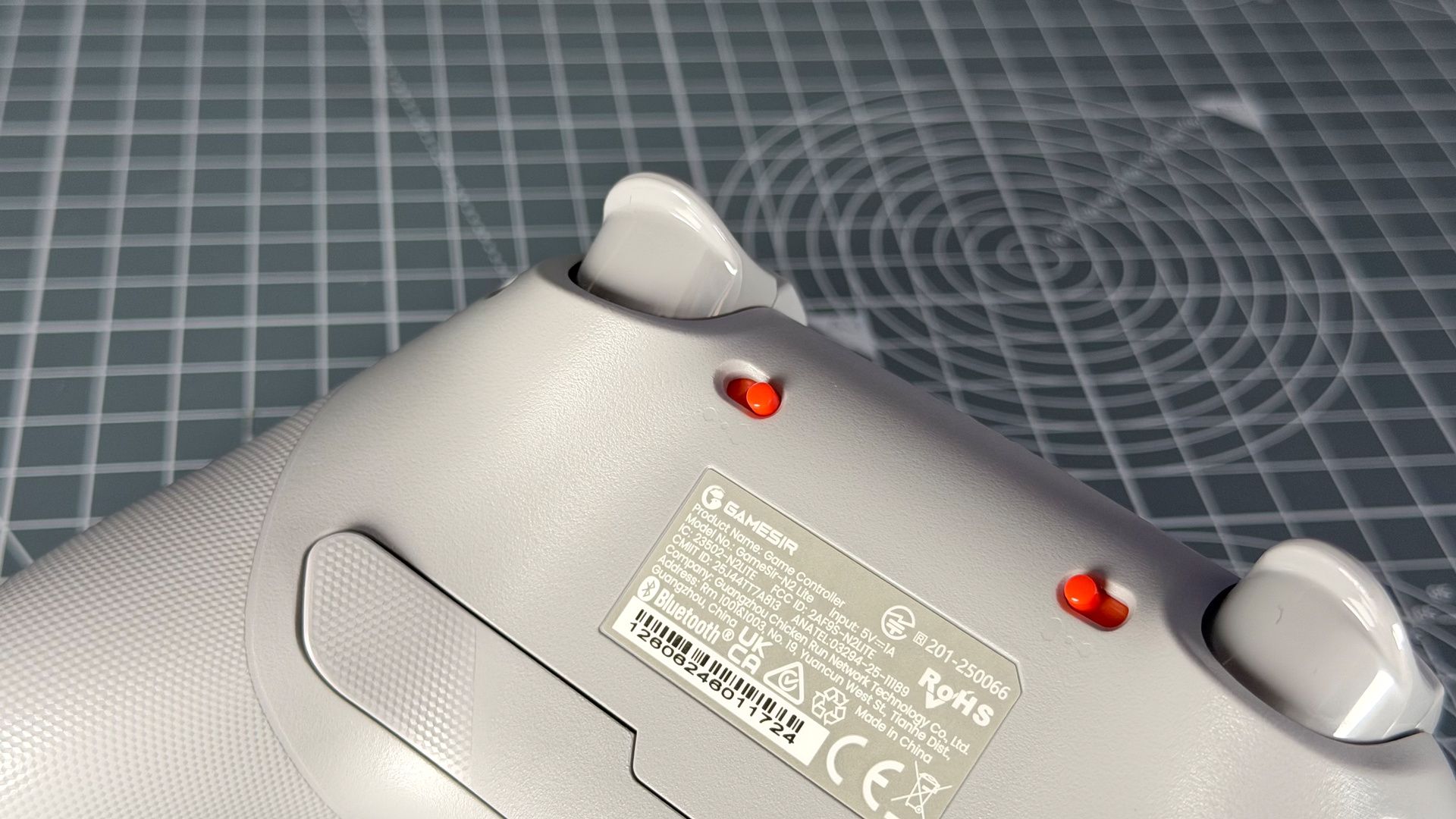 GameSir Nova Lite 2 controller in white colourway on a desk.