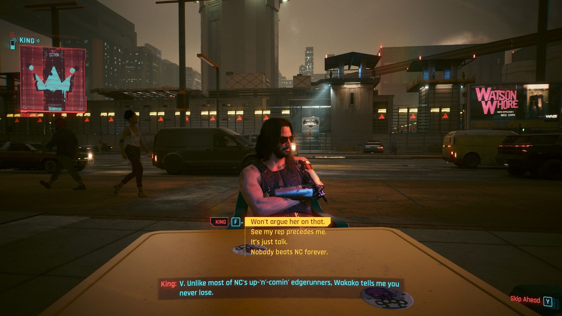 Cyberpunk 2077 King's outfit - Speaking to King