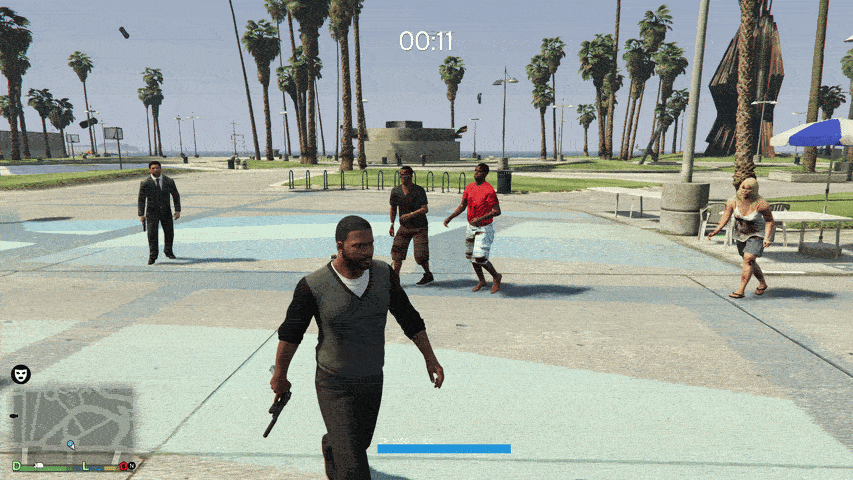 I added October-appropriate zombies to Grand Theft Auto 5