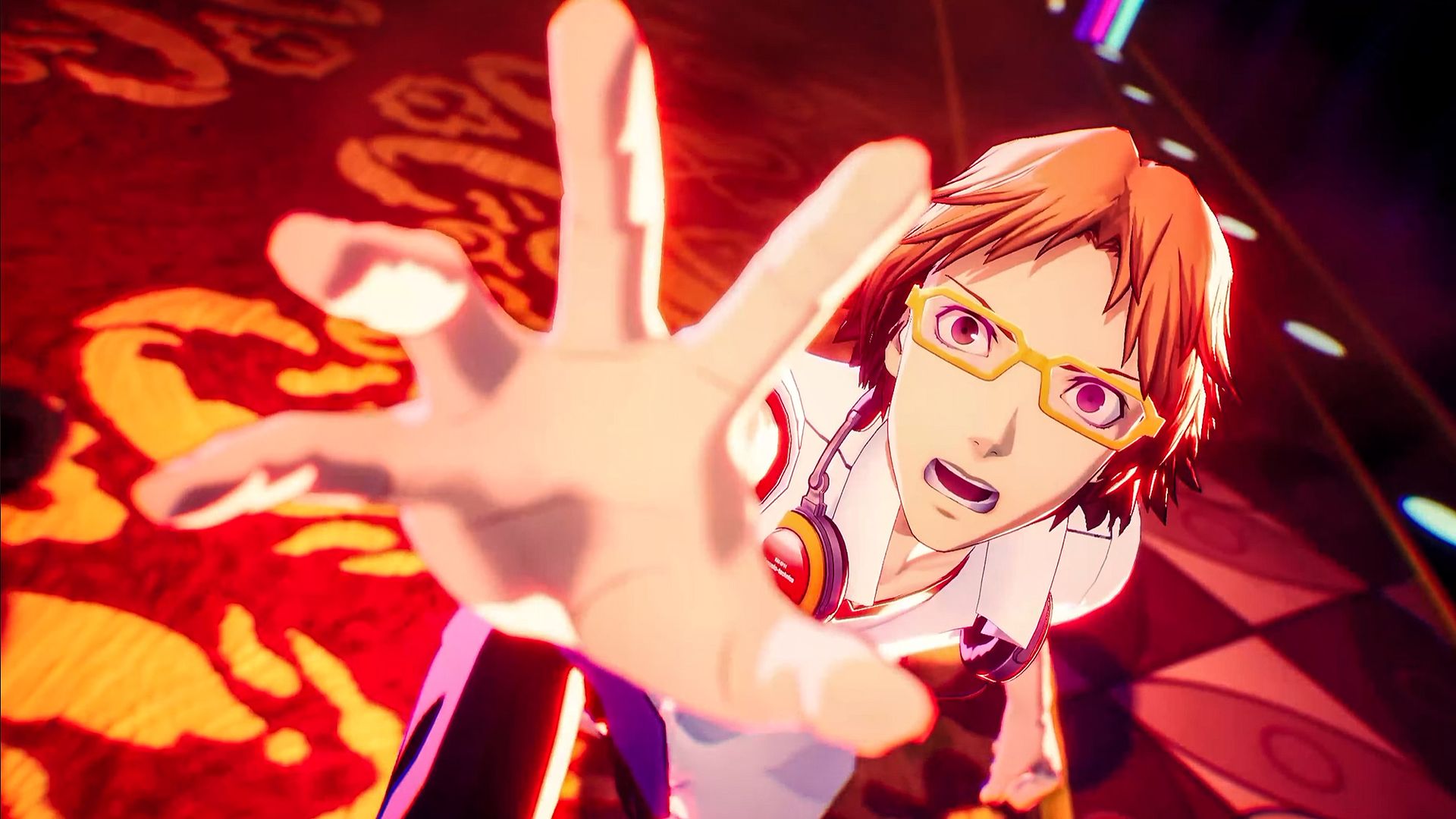 Persona 4 Revival - Yosuke reaching up toward the camera