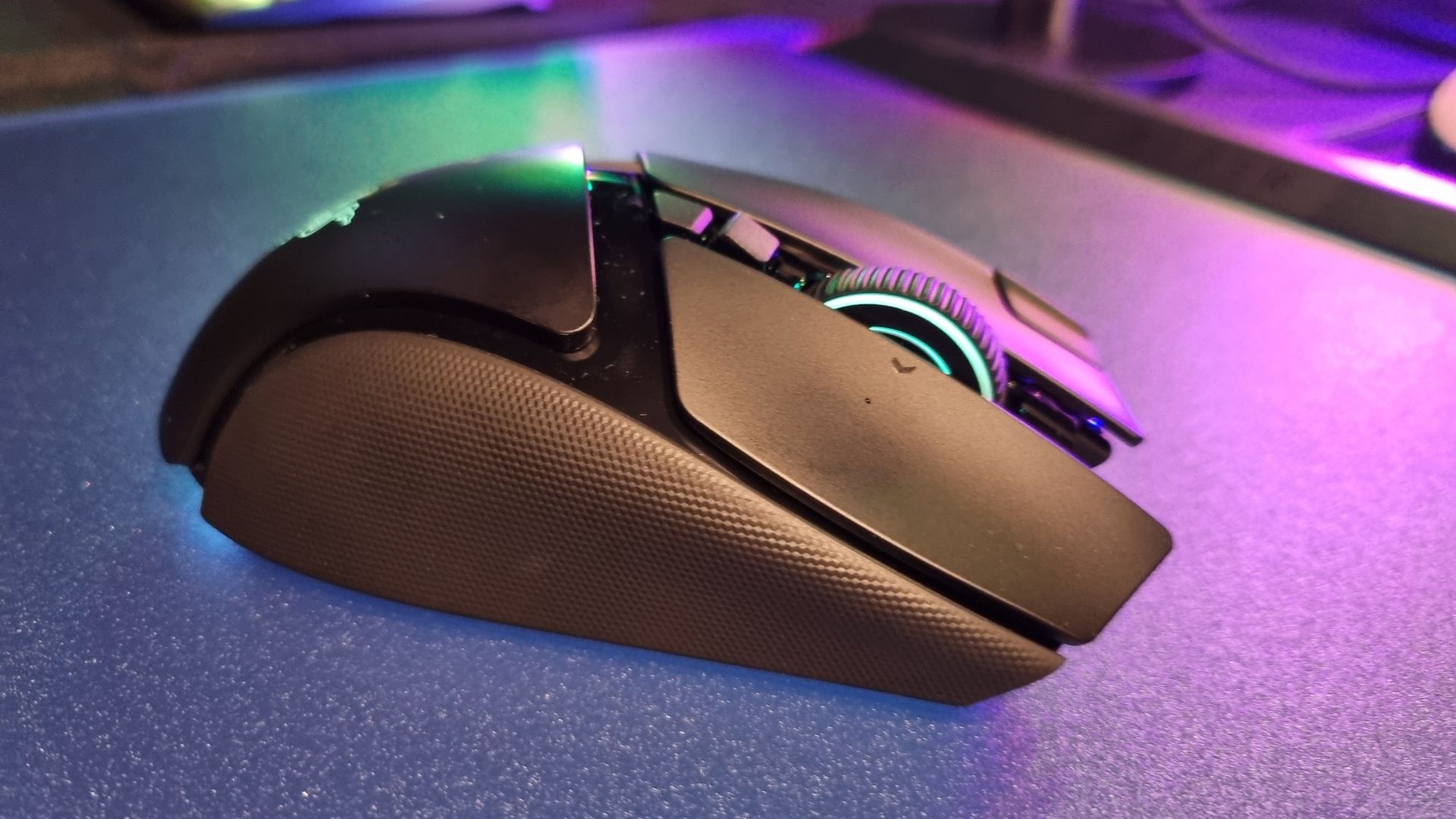 The Razer Basilisk V4 Pro gaming mouse shot from various angles at Gamescom 2026