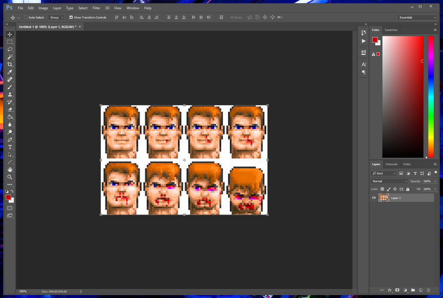 Photoshop with Doom faces